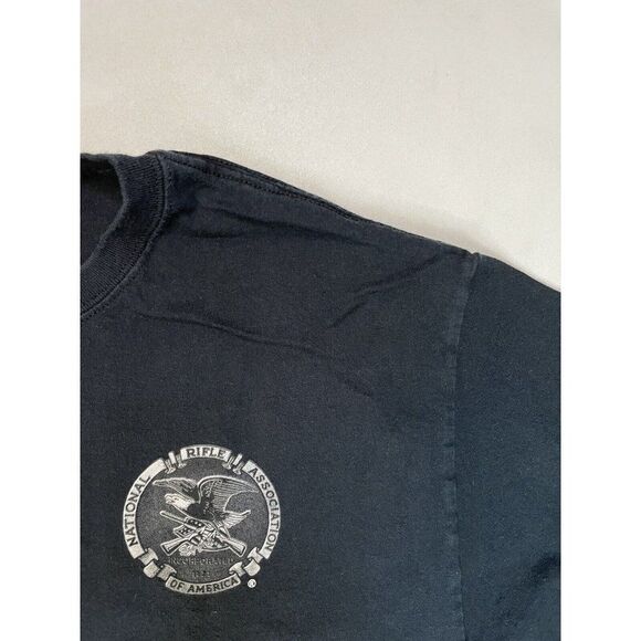 NRA We'll Keep Our Guns Eagle Graphic T-shirt Men Large Black Short Sleeve - Picture 4 of 6